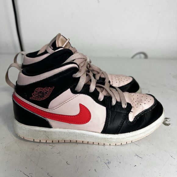 Nike Other - Nike Air Jordan 1 ShoesMid GS Black Pink Crimson 554725-604 SZ 2Y KIDS